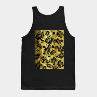 Tropical Black Flamingos Tank Top